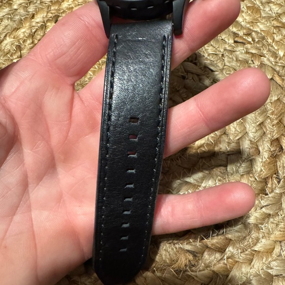 Men’s JR1354 Fossil Nate Chronograph Black Leather Watch - Picture 4 of 4